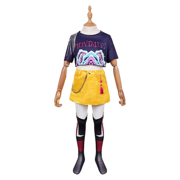 Kpop Demon Hunters Mila Kids Cosplay Costume Outfit Halloween Carnival Suit